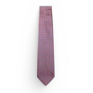 Nicola Ferri Milano Made in Italy 100% Silk Tie Red White Blue Patriotic 59”